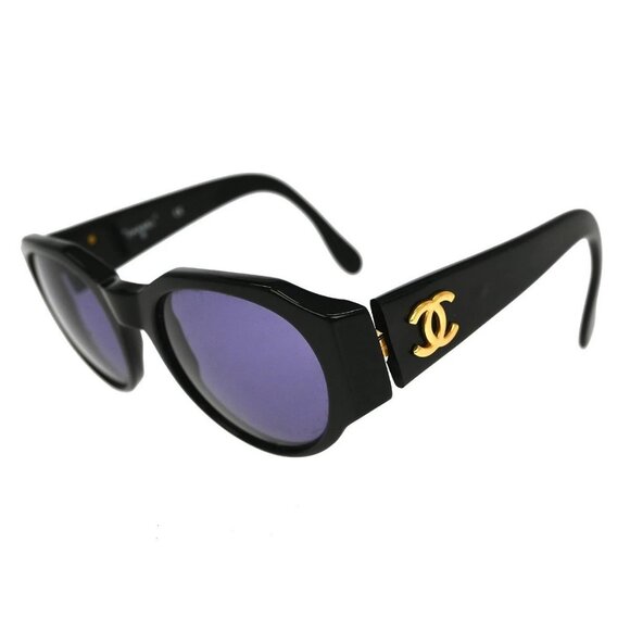 Chanel Sunglasses Eyewear Black Small Good - Picture 1 of 8